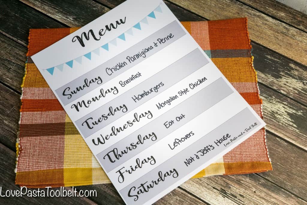 Menu planning is tough so I'm sharing my Tips for Successful Meal Planning- Love, Pasta and a Tool Belt #FrozenRewards #ad | Menu | Weekly Meal Plan | Free Printable | 