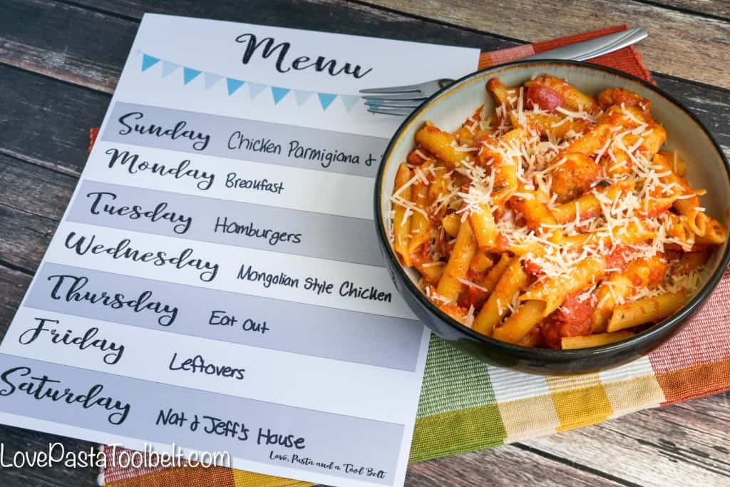 Menu planning is tough so I'm sharing my Tips for Successful Meal Planning- Love, Pasta and a Tool Belt #FrozenRewards #ad | Menu | Weekly Meal Plan | Free Printable | 