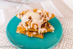 Add some fall to your breakfast with these Pumpkin Pie Waffles which are made complete with a delicious cream cheese glaze.