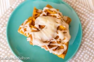 Add some fall to your breakfast with these Pumpkin Pie Waffles which are made complete with a delicious cream cheese glaze.