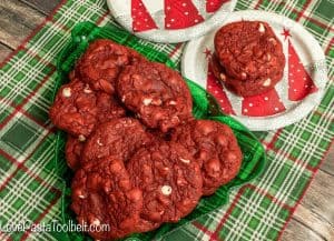Prepare for the holidays with this delicious recipe for Red Velvet Cookies that you can make two different ways!