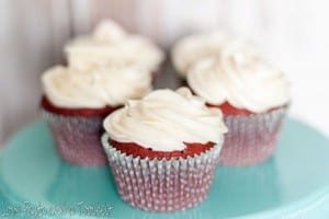 These are the most delicious homemade Red Velvet Cupcakes with a perfect cream cheese frosting- Love, Pasta and a Tool Belt | desserts | recipes | food | cupcakes | red velvet | sweets | cake |