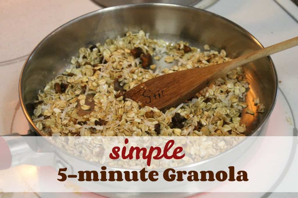 My contributor Kay is sharing her recipe for Simple 5 Minute Granola- Love, Pasta and a Tool Belt | breakfast | recipes | snack | 