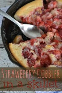 Skillet Strawberry Cobbler