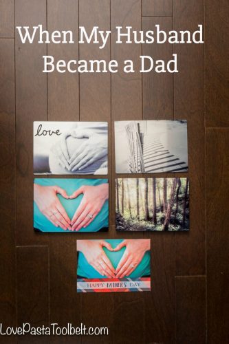 Sharing about when My Husband Became a Father and some fun photo gifts for his first Father's Day with Snapfish! #SnapfishDads #ad