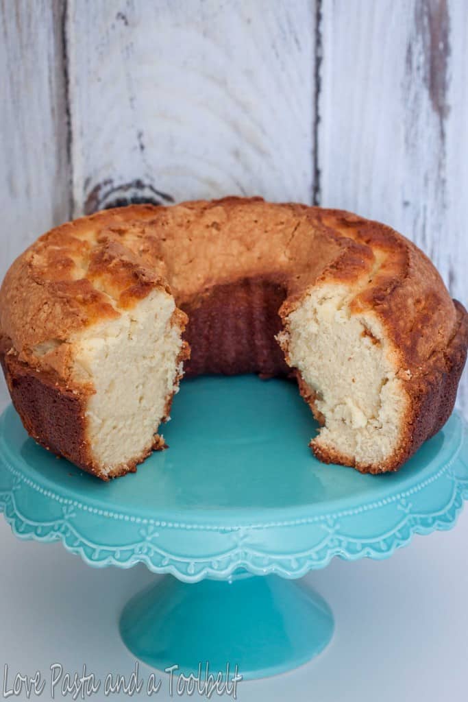 Sour Cream Pound Cake- Love, Pasta and a Tool Belt | sour cream pound cake | pound cake | cake | desserts | recipes | 