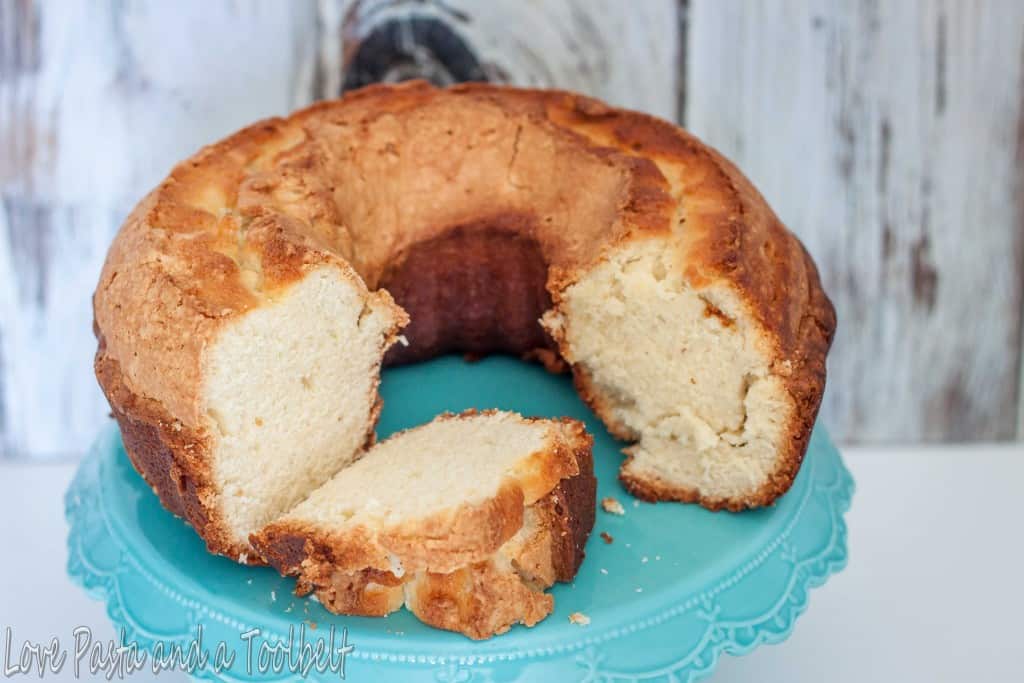 Sour Cream Pound Cake- Love, Pasta and a Tool Belt | sour cream pound cake | pound cake | cake | desserts | recipes | 