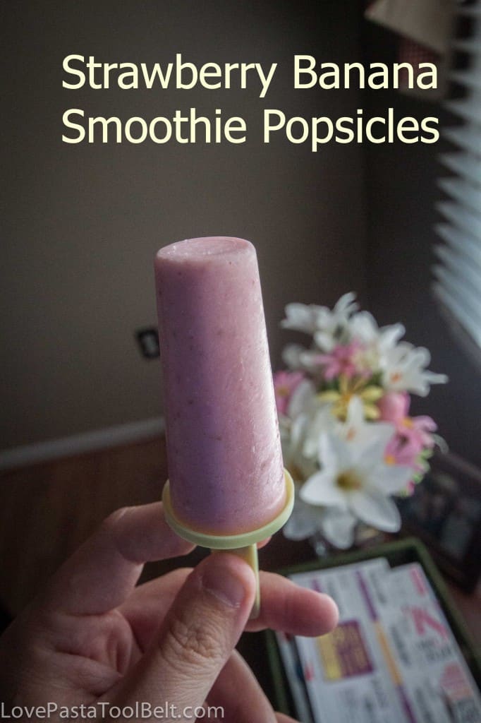 Strawberry Banana Smoothie Popsicles- Love, Pasta and a Tool Belt