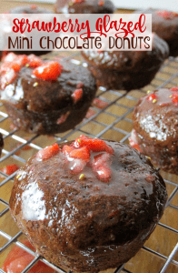 Strawberry-Glazed-Mini-Chocolate-Donuts