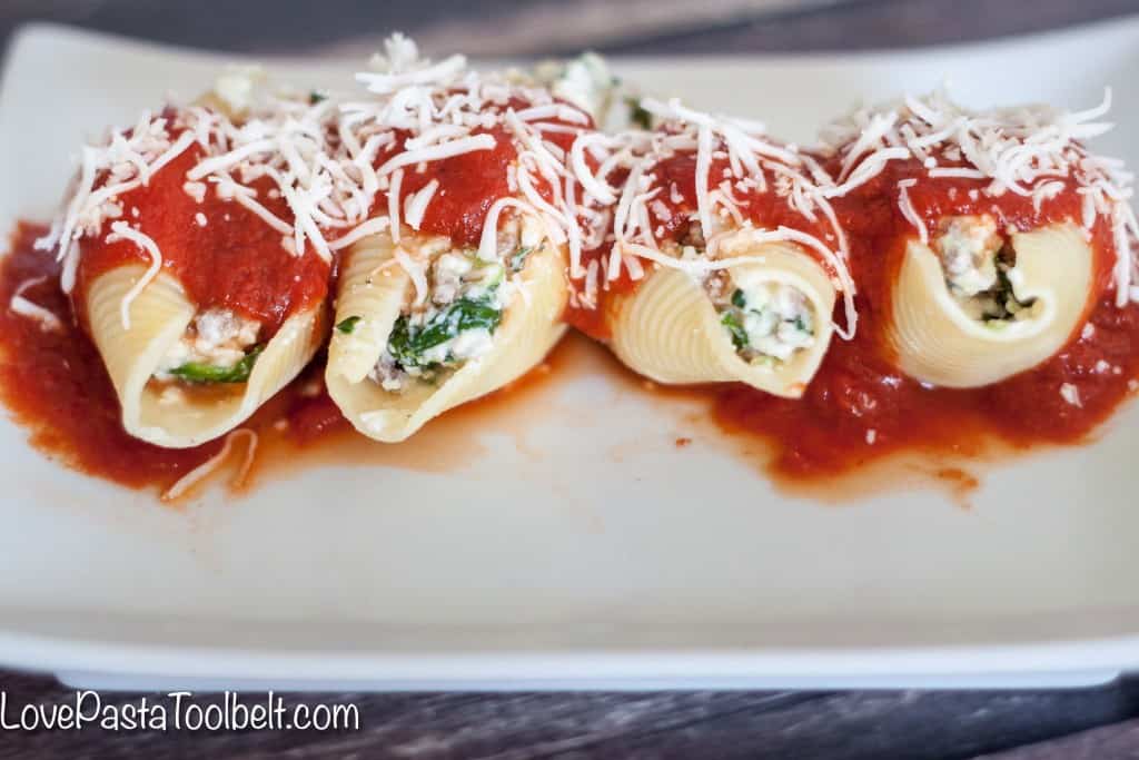 Start a new family mealtime tradition with these Stuffed Shells with Ragu- Love, Pasta and a Tool Belt #SimmeredInTradition #ad | pasta | recipes | dinner ideas | family meal time | recipe ideas | 