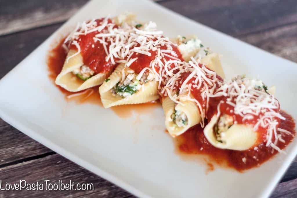 Start a new family mealtime tradition with these Stuffed Shells with Ragu- Love, Pasta and a Tool Belt #SimmeredInTradition #ad | pasta | recipes | dinner ideas | family meal time | recipe ideas | 