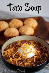 Taco Soup- Love, Pasta and a Tool Belt | soup | tacos | recipes | dinner |