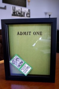 Ticket Stub Memory Box