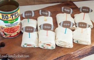 Prepare these Game Day Tortilla Rolls ahead of time for a great appetizer! - Love, Pasta and a Tool Belt #YesYouCAN {ad} | appetizers | food | football | recipes |