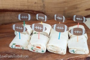 Prepare these Game Day Tortilla Rolls ahead of time for a great appetizer! - Love, Pasta and a Tool Belt #YesYouCAN {ad} | appetizers | food | football | recipes |