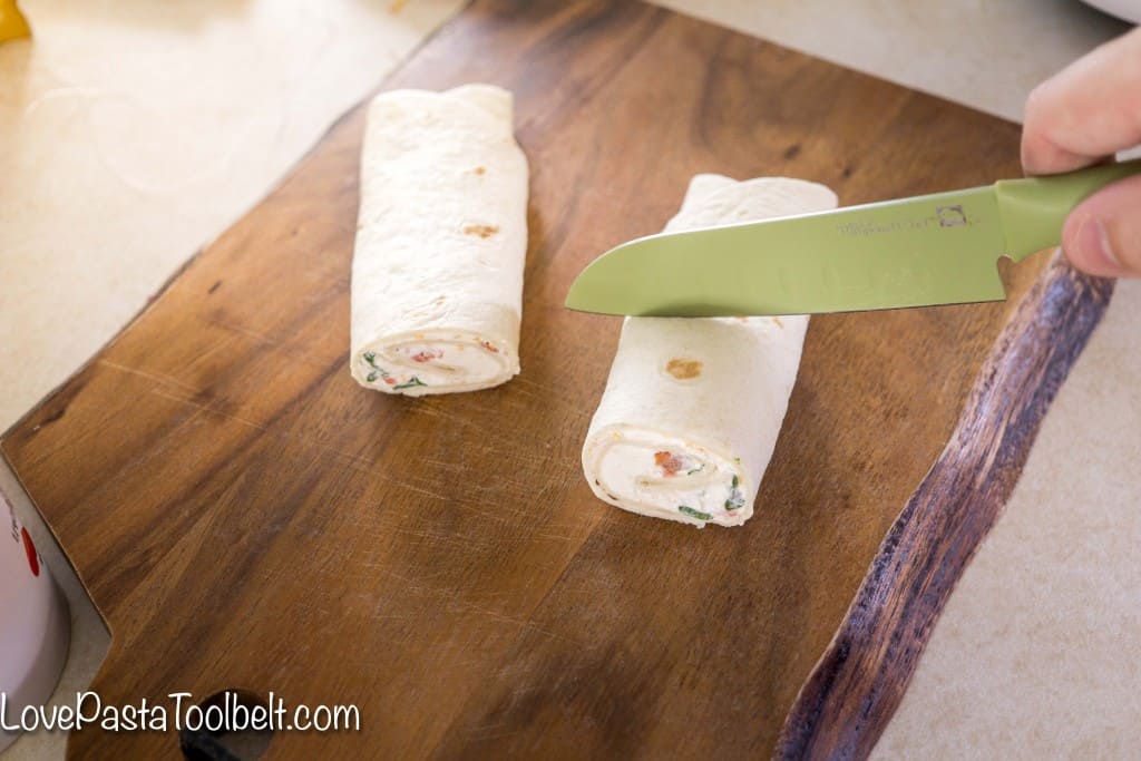 Prepare these Game Day Tortilla Rolls ahead of time for a great appetizer! - Love, Pasta and a Tool Belt #YesYouCAN {ad} | appetizers | food | football | recipes | 