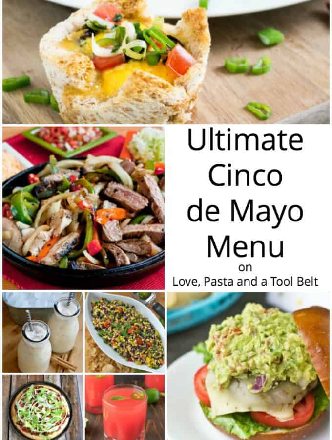 Plan your fiesta menu with this Ultimate Cinco de Mayo Menu. Everything you need to plan your Cinco de Mayo celebration in one place! Drinks, Appetizers, Main Dishes and Dessert recipes for your Mexican menu! Click thru for the recipes or Repin to save for later