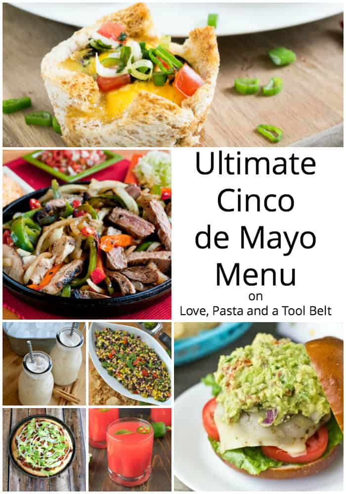 Plan your fiesta menu with this Ultimate Cinco de Mayo Menu. Everything you need to plan your Cinco de Mayo celebration in one place! Drinks, Appetizers, Main Dishes and Dessert recipes for your Mexican menu! Click thru for the recipes or Repin to save for later
