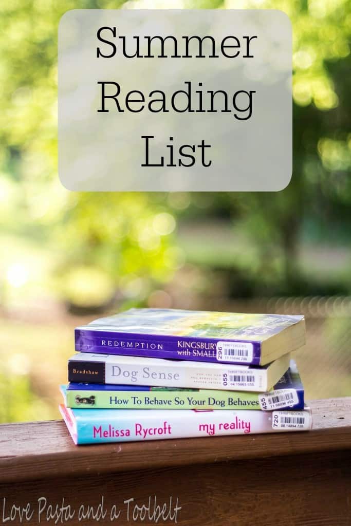 Today I'm sharing my summer reading list and What I'm Reading in August as well as a few other favorites!- Love, Pasta and a Tool Belt #LoveThriftBooks #Ad #CleverGirls