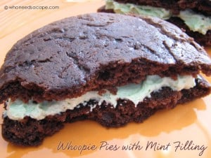 Whoopie Pies with Mint Filling
