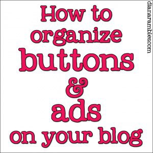 organize-buttons-ads-on-blog